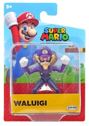 Super Mario Actionfigur, 2,5 Zoll, Waluigi, Sammlerspielzeug. Verpackung kann variieren. von Super Mario