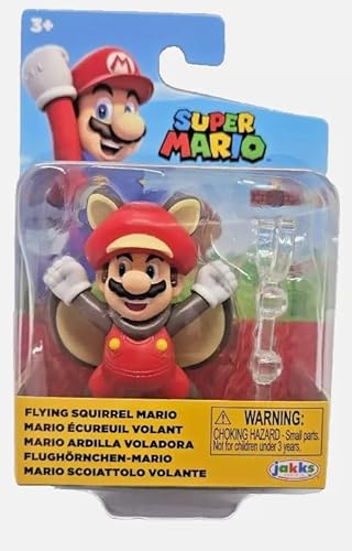 Super Mario Mini Action Figure 2.5 Inch Flying Squirrel Mario Collectible Toy von Super Mario