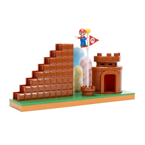 Super Mario Nintendo 6cm Level End Spielset von JAKKS Pazifik mit Mini Mario-Figur, interaktiver Treppe, Schloss, Fahnenmast und Basisplattform, ab 3 Jahren Super Mario Nintendo 6cm Level End Spielset von JAKKS Pazifik mit Mini Mario-Figur, interaktiver Treppe, Schloss, Fahnenmast und Basisplattform, ab 3 Jahren von Super Mario
