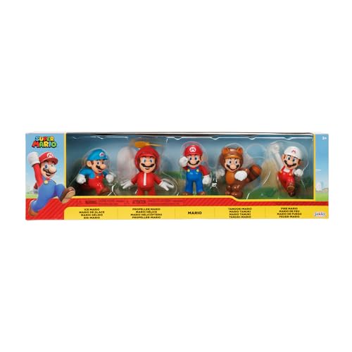 Super Mario Nintendo Figuren 5er Set Only Mario, 6,5 cm, Rot von Super Mario