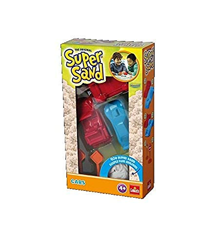 Goliath 83241 | Super-Sand-Set Shapes-Cars | starte spannende Autorennen im Kinderzimmer mit coolen Flitzern | modelliere deinen unschlagbaren Rennwagen mit Spiel-Sand | ab 4 Jahren von Super Sand