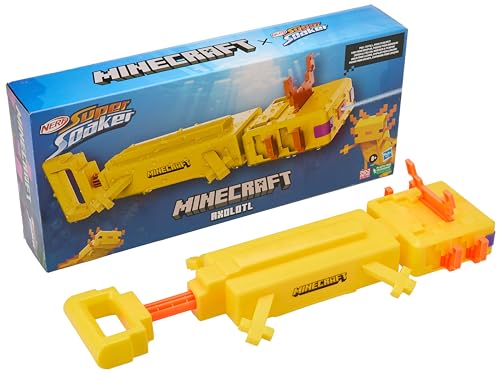 Nerf Super Soaker Minecraft Axolotl Wasserblaster mit beweglichen Kiemen von NERF