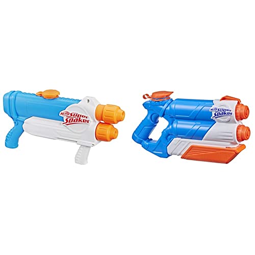 Super Soaker Barracuda Wasserpistole Zwei Wasserstrahlen großer 1L Wassertank einfaches Auffüllen & Twin Tide Wasserpistole doppelter Spritzpower Pump-Funktion großer 1,4L Wassertank Super Soaker Barracuda Wasserpistole Zwei Wasserstrahlen großer 1L Wassertank einfaches Auffüllen & Twin Tide Wasserpistole doppelter Spritzpower Pump-Funktion großer 1,4L Wassertank von Super Soaker