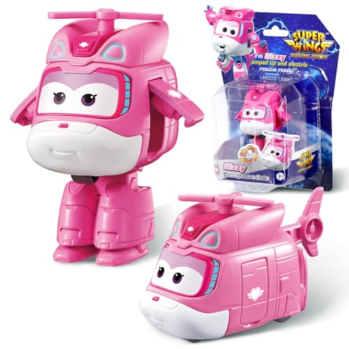 Super Wing Transformer Spielzeug Dizzy, 2 in 1 Action Figur, 5 cm großes Flugzeug-Roboter-Spielzeug, Transformer-Spielzeug für Jungen und Mädchen ab 3 Jahren von Super Wings