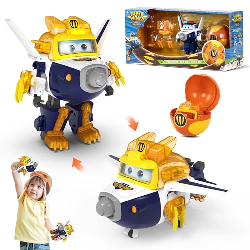 Super Wings EU760965 - Transforming Paul & Animal Power Ball, ca. 12,7 cm große verwandelbare Spiel-Figur mit 1 Superball und Zubehör, für Kinder ab 3 Jahren von Super Wings