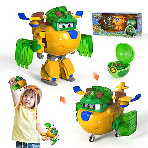 Super Wings Transforming Flugzeug Super Iron Donnie ca. 12,7 cm große mit Superbällen, Verwandelbares Spielzeug-Flugzeug und Roboterfigur für Kinder ab 3 Jahren Jungen Mädchen von Super Wings