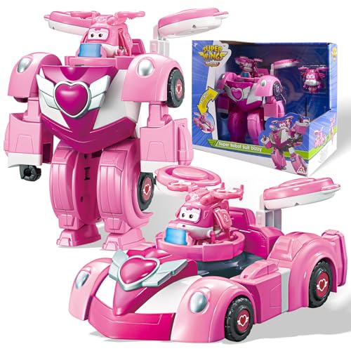 Super Wings Super Robot Suit Dizzy, ca. 18 cm große verwandelbare Spiel-Figur, 2-in-1 Roboter Anzug und Super Auto, für Kinder ab 3 Jahren, Pink Super Wings Super Robot Suit Dizzy, ca. 18 cm große verwandelbare Spiel-Figur, 2-in-1 Roboter Anzug und Super Auto, für Kinder ab 3 Jahren, Pink von Super Wings