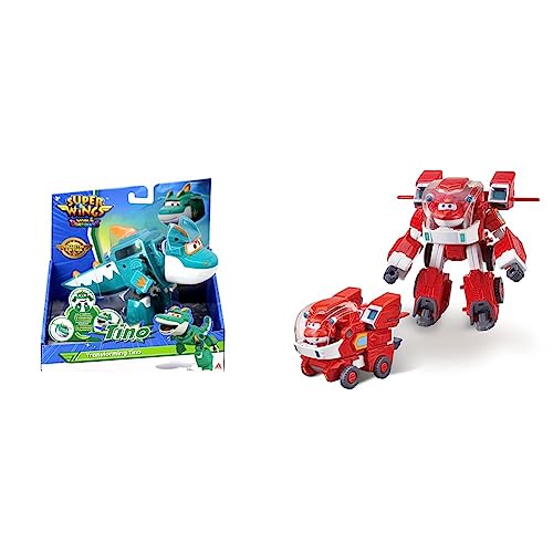 Super Wings Tino Dinosaur 5' Transforming Character Easy Transformation Preschool Kids Gift Toys & EU750321 Robot Suit with Mini Jett Transforming Figure Plane Vehicle Playset Toys Super Wings Tino Dinosaur 5' Transforming Character Easy Transformation Preschool Kids Gift Toys & EU750321 Robot Suit with Mini Jett Transforming Figure Plane Vehicle Playset Toys von Super Wings