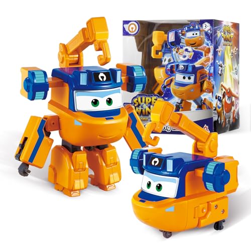 Super Wings Transformations-Flugzeug Supercharged Marty, ca. 12,7 cm große Spiel-Figur für Kinder, Spielzeug-Flugzeug und Roboterfigur für 3+ Jahre Alten Jungen Mädchen von Super Wings