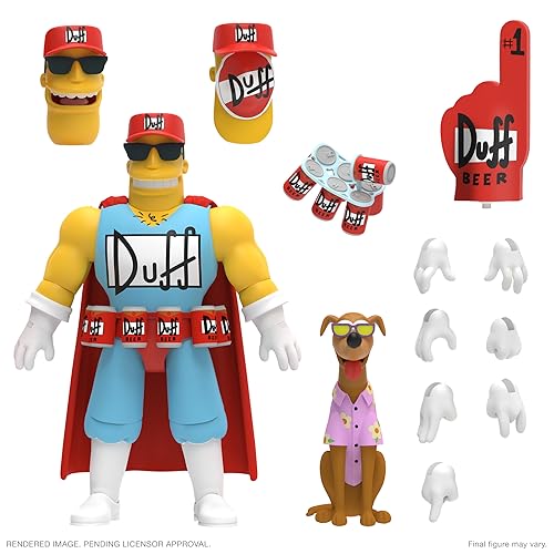 Les Simpsons Ultimates Duffman Figur, 18 cm von Super7