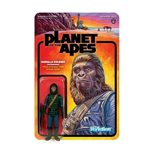 Planet of the Apes ReAction Action Figure Gorilla Soldier (Patrolman) 10 cm von Super7