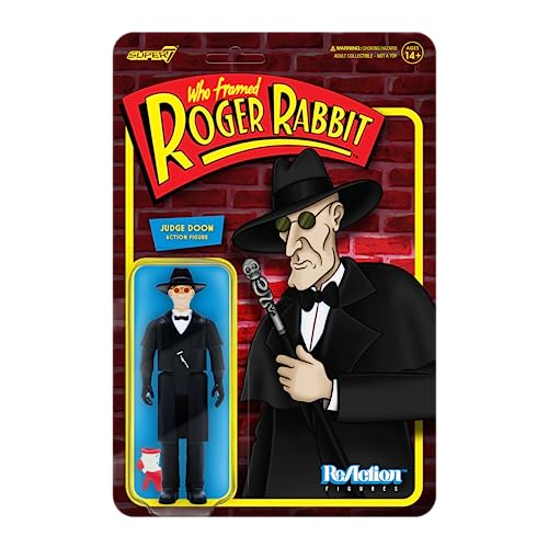 Super 7 Judge Doom Who Gerahmte Roger Rabbit Reaction Figur von Super7