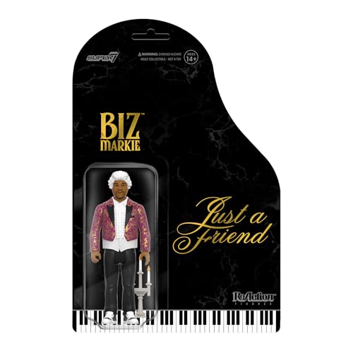 Super7 Biz Markie (Just A Friend) – 9,5 cm große Biz Markie Actionfigur mit Zubehör, Klassische Hip-Hop-Sammlerstücke und Retro-Spielzeug von Super7