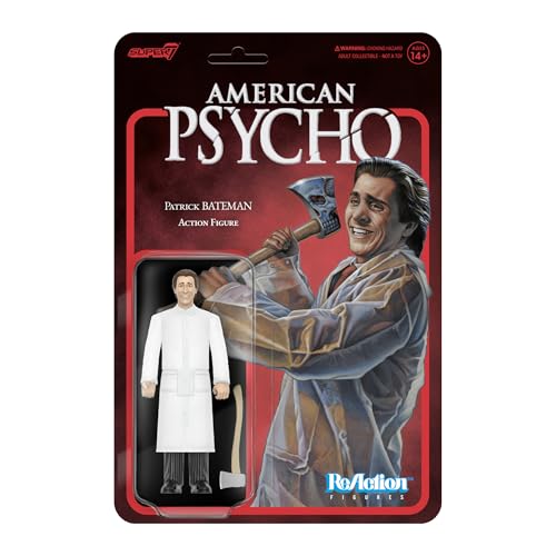 Super7 American Psycho Reaction Figures Wave 01 - Patrick Bateman (Raincoat) Actionfigur von Super7