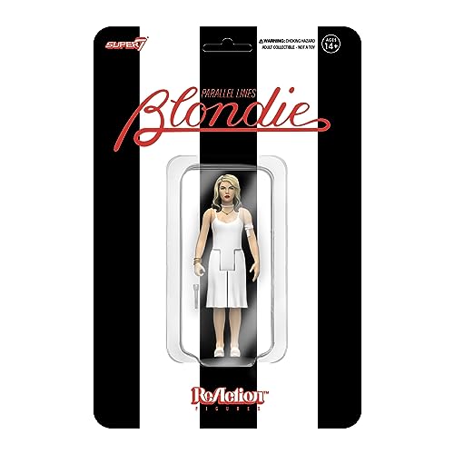 Super7 Blondie Debbie Harry (Parallel Lines) - 9,5 cm große Blondie Actionfigur mit Zubehör, klassische Musik-Sammlerstücke und Retro-Spielzeug von Super7