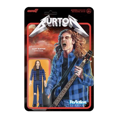 Super7 Cliff Burton Reaction Figures - Cliff Burton (Flannel Shirt) Action Figure von Super7