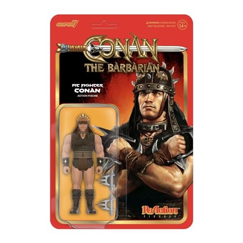 Super7 Conan The Barbarian Pit Fighter Conan - 9,5 cm Conan Actionfigur mit Zubehör, klassischen Film-Sammlerstücken und Retro-Spielzeug von Super7