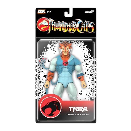 Super7 Deluxe Thundercats Tygra – 17,8 cm große Thundercats-Figur mit Zubehör, Klassische Cartoon-Sammlerstücke und Retro-Spielzeug Super7 Deluxe Thundercats Tygra – 17,8 cm große Thundercats-Figur mit Zubehör, Klassische Cartoon-Sammlerstücke und Retro-Spielzeug von Super7