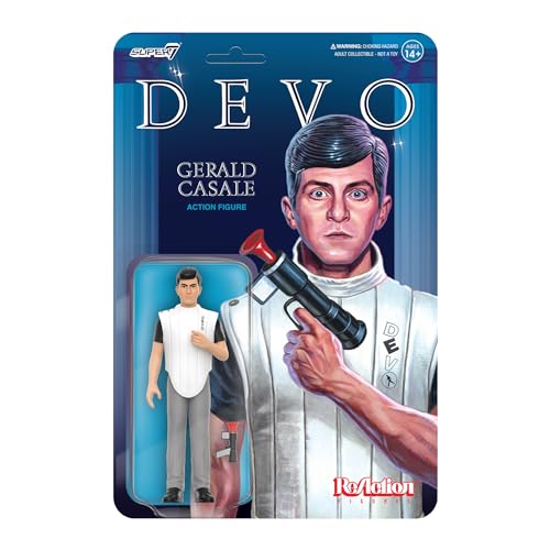 Super7 Devo Gerald Casale (New Traditionalists) – 9,5 cm Devo Actionfigur mit Zubehör, Rockmusik-Sammlerstücke und Retro-Spielzeug von Super7