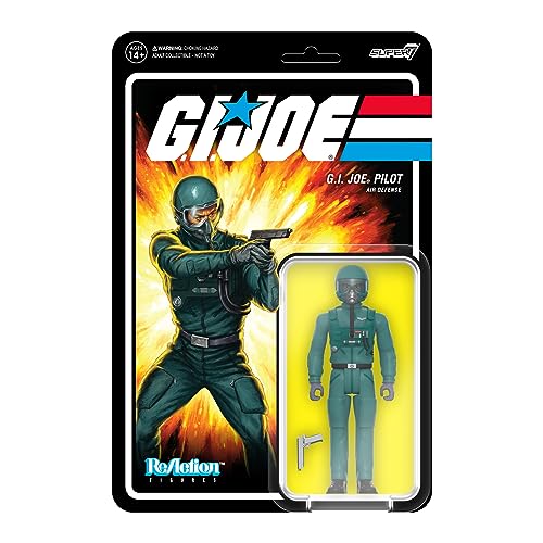 Super7 G.I. Joe G.I. Joe Pilot – 9,5 cm große G.I. Joe Actionfigur mit Zubehör, Klassische Cartoon-Sammlerstücke und Retro-Spielzeug von Super7