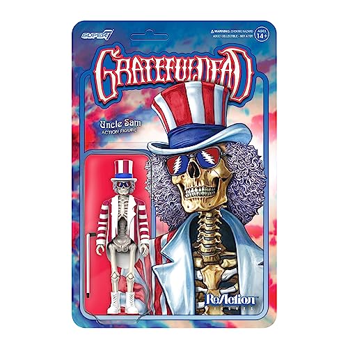 Super7 Grateful Dead Uncle Sam Skelett – 9,5 cm große Reaktionsfigur von Super7