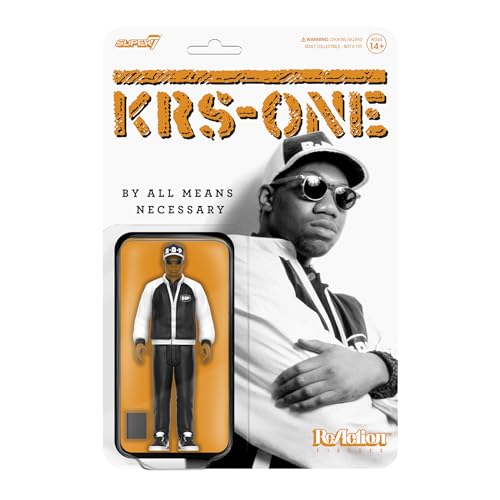 Super7 KRS-One by All Means Necessary BDP - 9,5 cm KRS-One Actionfigur mit Zubehör Hip Hop Sammlerstücke und Retro-Spielzeug von Super7