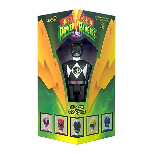 Super7 Mighty Morphin Power Rangers Black Ranger - 9,5 cm Power Rangers Actionfigur in Special Edition Verpackung Super7 Mighty Morphin Power Rangers Black Ranger - 9,5 cm Power Rangers Actionfigur in Special Edition Verpackung von Super7