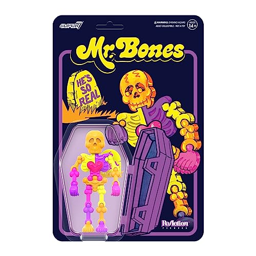 Super7 Mr. Bones Mr. Bones Reaktionsfigur, fluoreszierend, 9,5 cm von Super7