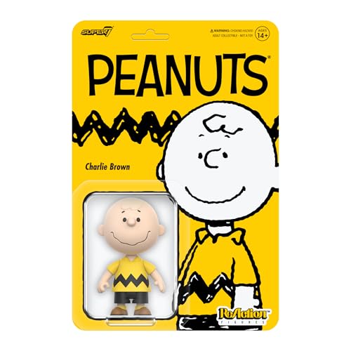 Super7 Peanuts Charlie Brown – 9,5 cm große Peanuts-Actionfigur, klassische Cartoon-Sammlerstücke und Retro-Spielzeug von Super7