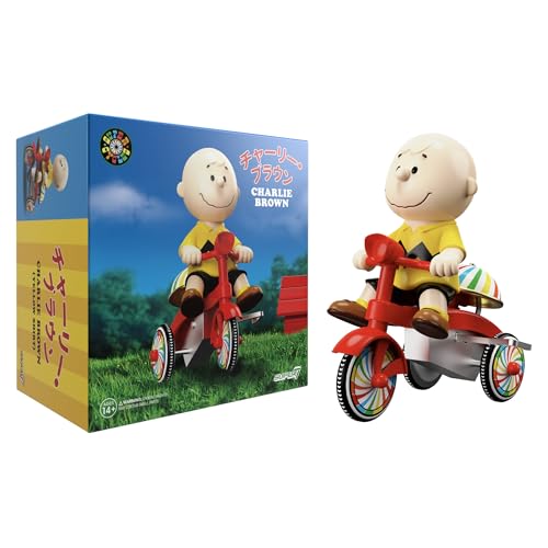 Super7 Peanuts Super Cycles – Charlie Brown (gelbes Shirt mit rotem Trike) Actionfigur von Super7