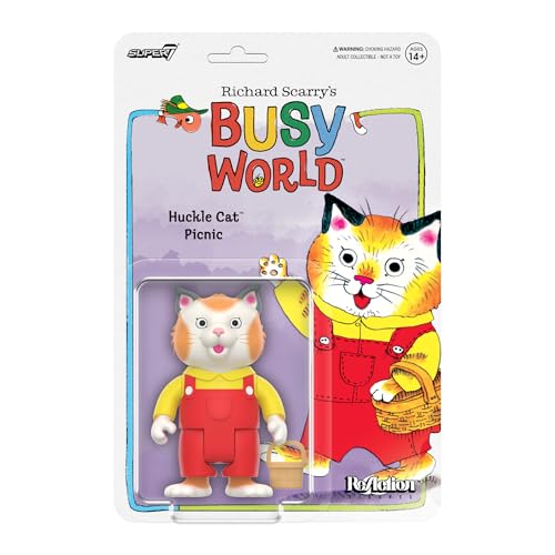 Super7 Richard Scarry Reaktionsfiguren Wave 02 - Huckle Cat (Overalls) Actionfigur von Super7