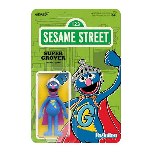 Super7 Sesamstraße Reaktionsfiguren Wave 03 - Super Grover Actionfigur von Super7