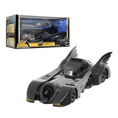 Super7 Super Cyborg Batman Batmobil 1989 (vollfarbig) – 33 cm große Batman-Actionfigur, Fahrzeug, Klassische Film-Sammlerstücke und Retro-Spielzeug von Super7