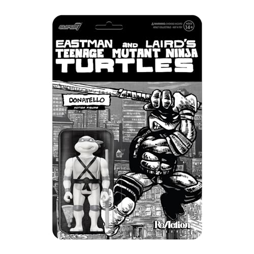 Super7 Teenage Mutant Ninja Turtles Reaktionsfigur Wave 9 - Donatello (Comic Greyscale) Actionfigur von Super7