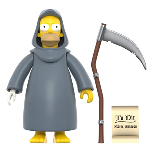 Super7 The Simpsons Treehouse of Horror Sensenmann Homer 9,5 cm Reaktionsfigur von Super7