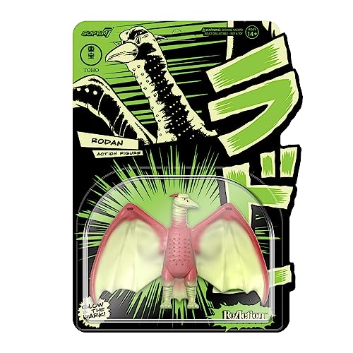 Super7 Toho Godzilla Shogun Rodan (Glow) – 9,5 cm große Reaktionsfigur von Super7