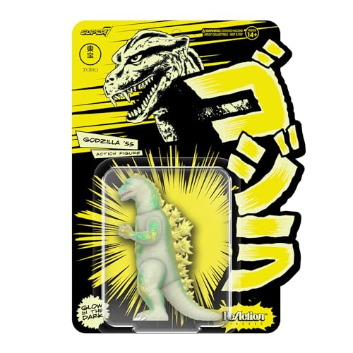 Super7 Toho Reaktionsfiguren - Godzilla '55 (Glow) Actionfigur von Super7