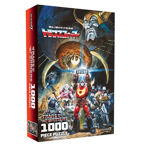 Super7 Transformers Japanese '86 Movie Poster Puzzle – 1000 Teile Actionfigur inspirierte Klassische Cartoon-Sammlerstücke von Super7