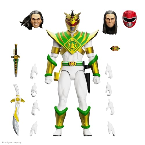 Super7 ULTIMATES! Mighty Morphin Power Rangers Lord Drakkon - 17,8 cm Power Rangers Actionfigur mit Zubehör, klassischen TV-Show-Sammlerstücken und Retro-Spielzeug von Super7