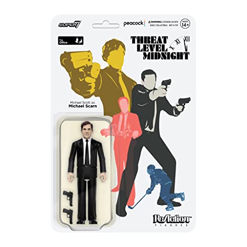 Unbekannt Super7 The Office Threat Level Midnight Michael Scott als Michael Scarn 9,5 cm Reaktionsfigur von Super7