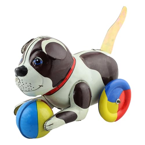 Freak Scene Superfreak Blechspielzeug - Hund mit Buntem Ball - Blechhund von Freak Scene