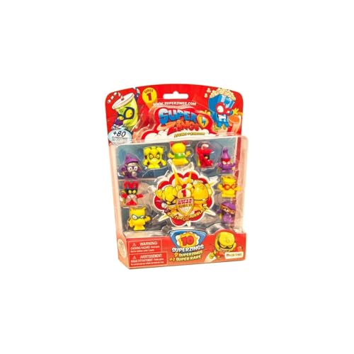 SuperZings - Serie 1 - Rivals of Kaboom: Blisterpackung mit 10 Figuren (SZ1P1300), 1 Golden Figur und 9 normalen Figuren von SUPERTHINGS RIVALS OF KABOOM