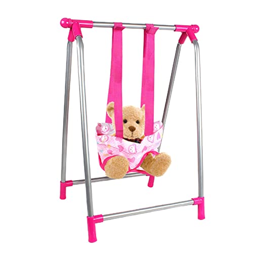 Baby Doll Playset with Foldable Doll Stroller | Nursery Role Play Set,Doll Crib,Doll High Chair,Swing Baby Doll Accessories Birthday for Kids von Suphyee