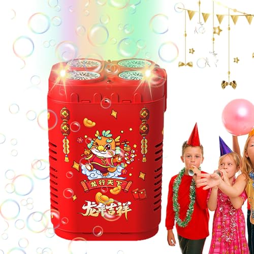 Fireworks Bubble Machine with Lights for Party | Automatic Dragon Bubble Blower for New Year,Christmas Bubble Maker,Dragon Bubble Blower for Birthday Parties,Weddings,New Year,Festivals von Suphyee