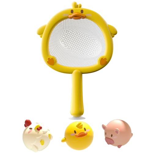 Suphyee Angeln Badespielzeug für Kinder, Fischernetz Badespielzeug - Schwimmendes Pool-Angelspielset,Leuchtendes schwimmendes Tiernetz, Angelspielzeug, Fischnetz, Pool-Angelspiel für Kinder ab 3 von Suphyee