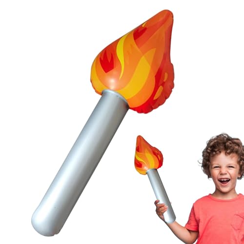 Suphyee Flammenstütze, aufblasbare Flamme - Aufblasfackel - Aufblasbare Taschenlampe, 16-Zoll-Handfackel, Taschenlampenspielzeug für Kinderspiele, Party-Aufführungszubehör von Suphyee