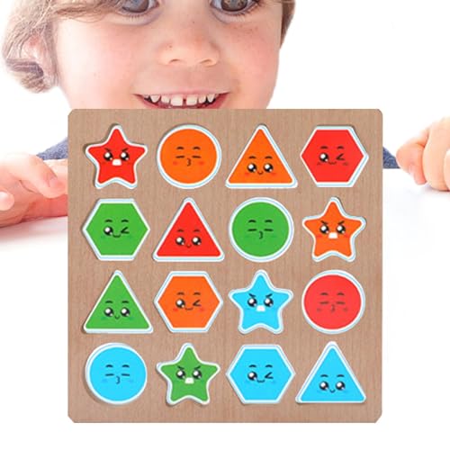 Suphyee Form-Matching-Spiel, Holz-Matching-Spiel - Vielseitige Form, Farbsortierspielzeug, passende Blöcke,Innovatives Farbsortierspiel, Farblernspielzeug für den Heimkindergarten von Suphyee