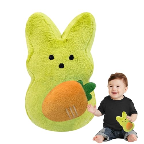 Suphyee Gefülltes Hasen-Plüschtier,Hase-Plüschtier - Süßes Kaninchen mit Karotten-Plüschpuppenspielzeug,12 cm/4,7 Zoll weiches und süßes Kaninchen mit Karotten-Plüschtier-Puppenspielzeug, von Suphyee