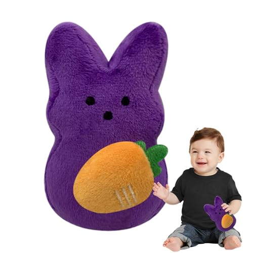 Suphyee Hase Gefülltes Plüschtier,Plüschhase - Süßes ausgestopftes Kaninchen mit Karotte,12 cm/4,7 Zoll weiches und süßes Kaninchen mit Karotten-Plüschtier-Puppenspielzeug, von Suphyee