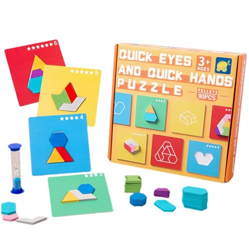 Suphyee Holzklötze-Puzzle,Montessori-Holzpuzzle - Interaktives Blockpuzzle für Kinder,Frühpädagogische Denksportaufgaben, tragbares sensorisches Spielzeug für Vorschule, Kindergarten, Kindergarten von Suphyee